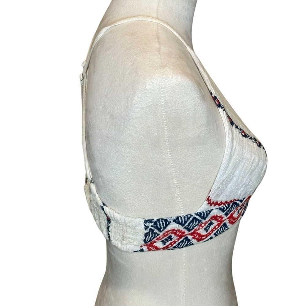 Raga Revolve Amalia Bralette in White Red Blue Win Women’s Size Medium NEW - Picture 5 of 13
